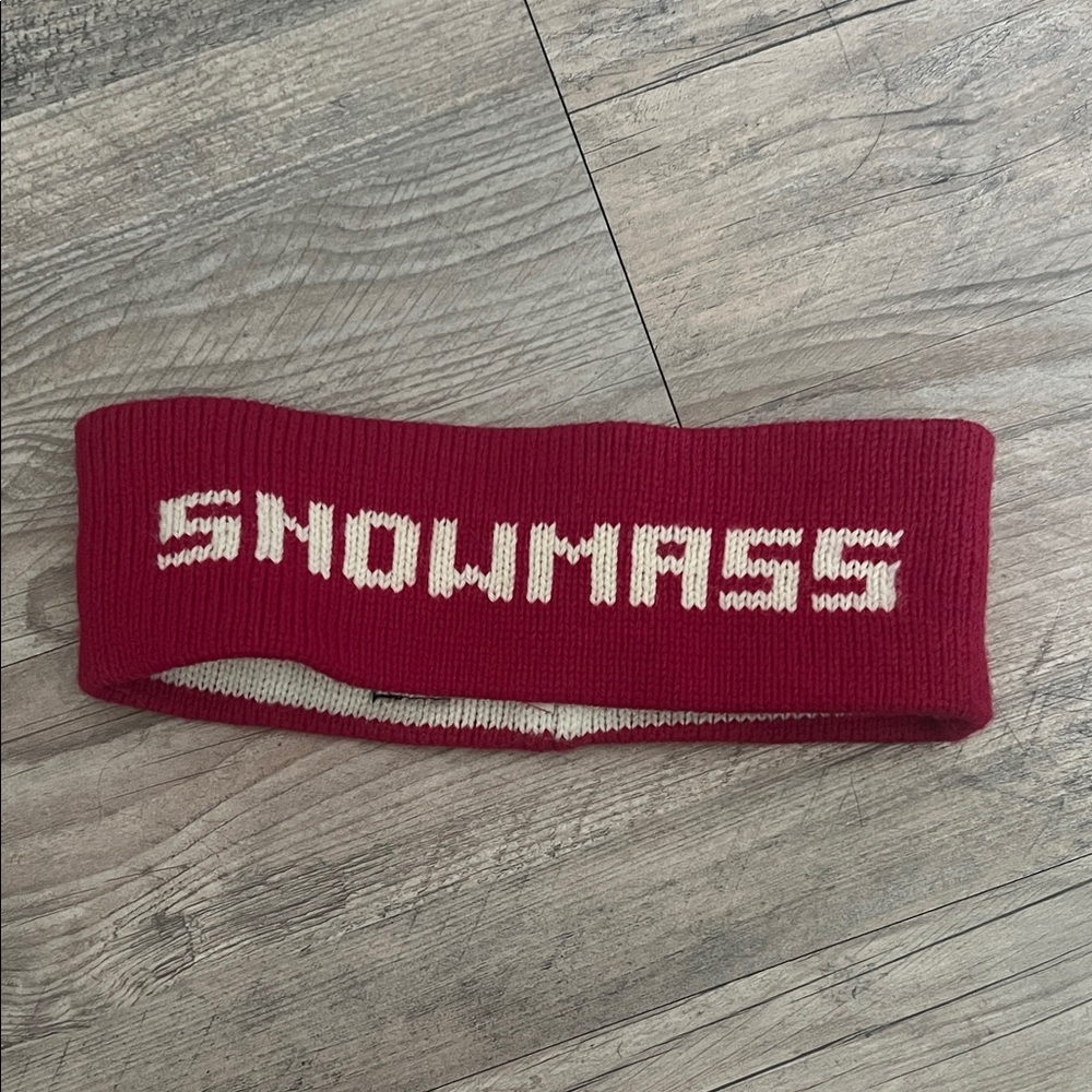 Red Snowmass Headband aspen co.